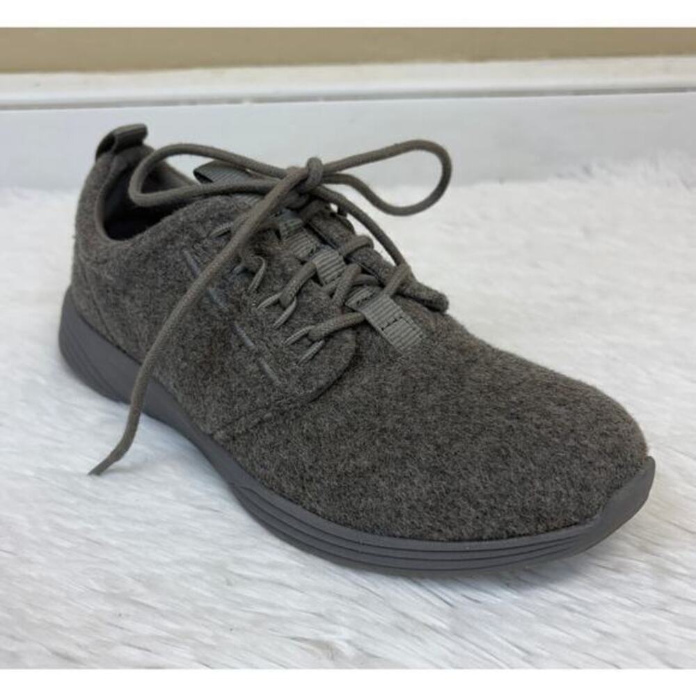 Earth Scenic Quartz Dark Gray Lace Up Fabric Sneakers Size 6